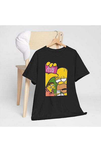 OEM Tricou barbati, negru, tematica The Simpsons 2 (desene animate vintage), marimea S