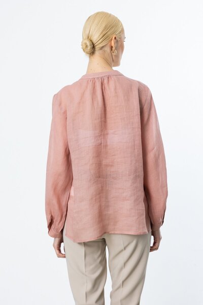 Ekol Floral Embroidered Linen Blouse
