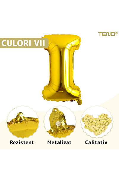 Teno Gold Letter I Foil Balloon