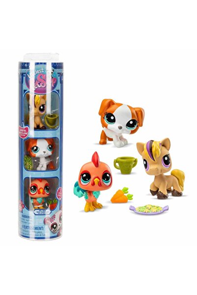 Littlest Pet Shop Minişler 3’lü Figür Seti S3 - At, Horoz Ve Yavru Köpek