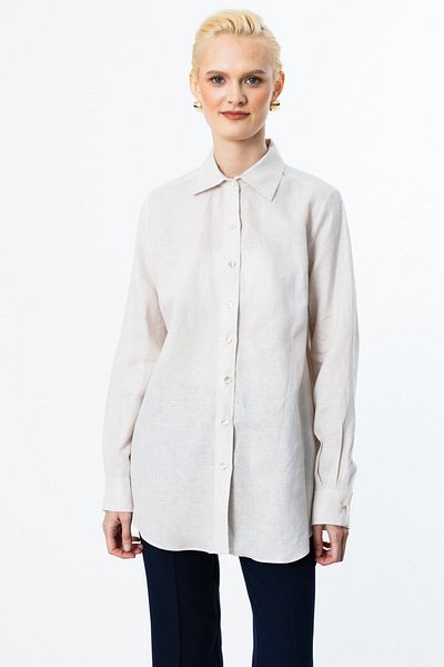 Ekol Butterfly Embroidered Linen Blouse