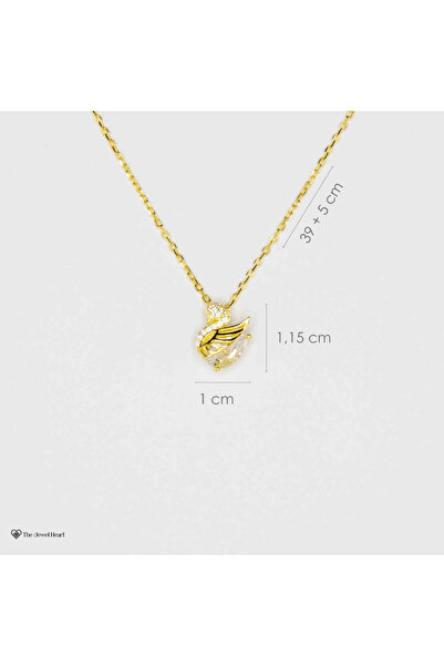 The Jewel Heart Colier În Semn de Apreciere – Argint 925 cu Aur 14K, Cadou Pentru Soacră