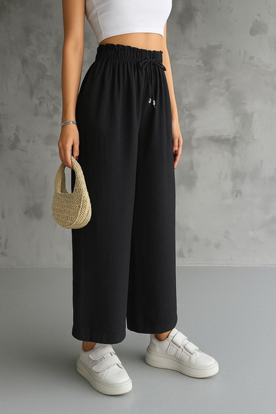 Oasis Relaxed Fit Standard Size Loose Airobin Pantalon with Elastic Waist