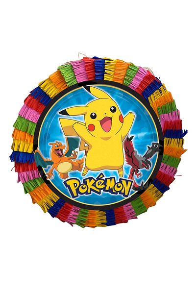 OEM Party pinata, 35 cm, multicolor, Pokemon Pikachu pattern + 3/4 year old Birthday T-shirt