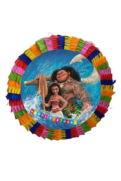 OEM Party pinata, 35 cm, multicolor, Moana 2 model + Birthday T-shirt 5/6 years old