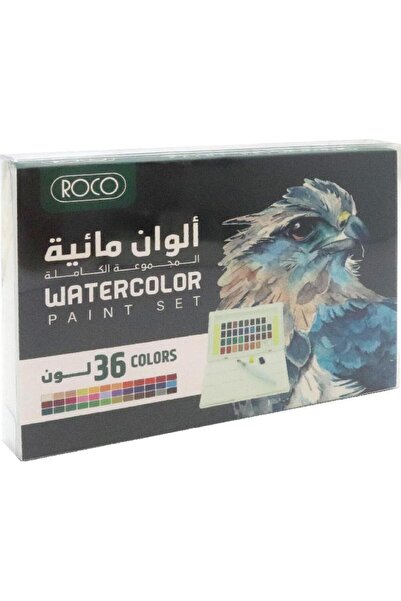 Roco مجموعة ألوان مائية بوكيت فيلد سكتش بوكس، 36 لونًا + فرشاة ولوحة ألوان