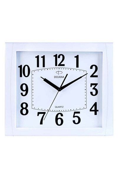 dojana Square Shape Analog Wall Clock White 326 x 328mm