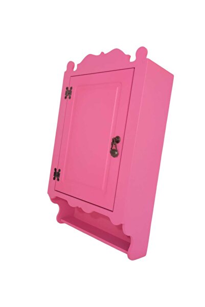 st koleksiyon hobi antika MDF Fuşya Renkli Tek Kapaklı Duvar Mutfak Rafı - Terek