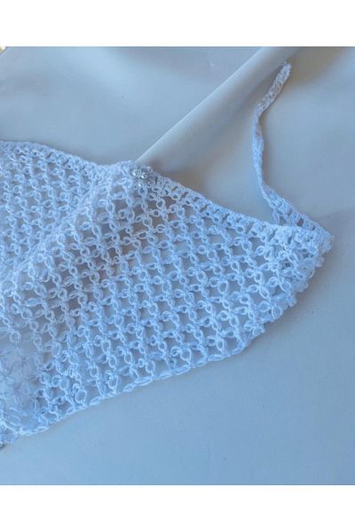 ESDE White Mesh Knitted Bandana (No Pulse)