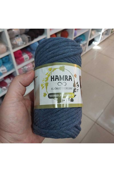 HOBİ Scan Macrame String 4 mm 250 g Saks Blue