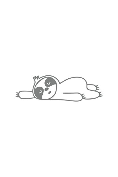 Reysa Tasarım Lazy Animal Sticker 17X17 cm Gray