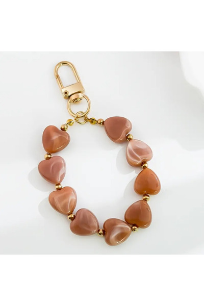 MAURA LIYUZA سلسلة مفاتيح على شكل قلب من الراتنج/إكسسوار سلسلة الهاتف