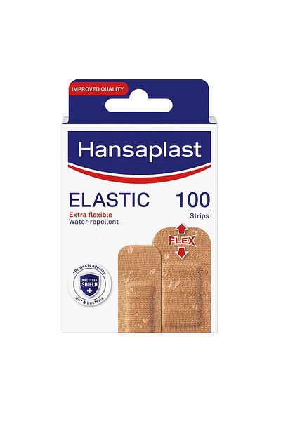 Hansaplast Elastic Plasters Extra Flexible & Breathable (2 sizes) 100pcs