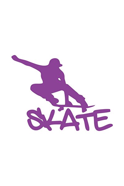 Reysa Tasarım Skateboarder Sticker 17X17 cm Purple