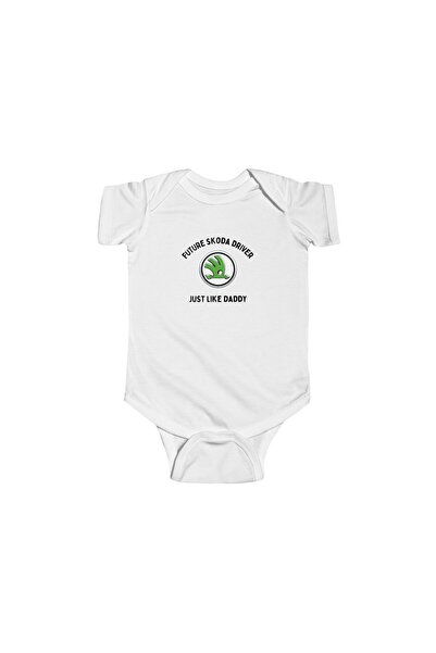 OEM Body bebelusi, model fan SKODA, alb, maneca lunga, marimea 74