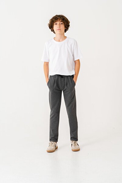 Mışıl Kids Duble Paça Kemer Düğmeli Erkek Çocuk Eşofman Altı