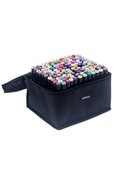 WePro Store Set de 120 markere duble, cerneală profesională cu alcool, vârfur...