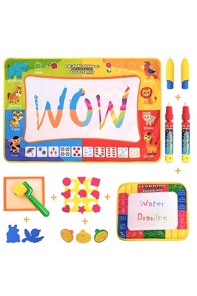 Teno Teno® Water Painting and Drawing Mat, accessories included, 9 stencils, multicolor