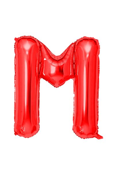 Teno Teno® Letter M Balloon, foil, red, 40 cm