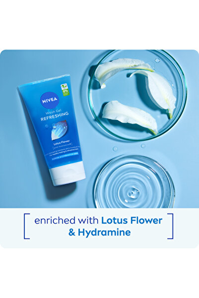 NIVEA Refreshing Cleansing Face Wash for Normal Skin with Lotus Flower, 150ml, Pack of 2