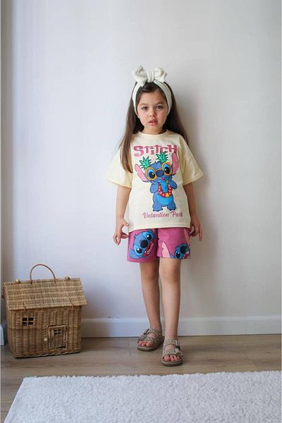 Skygo Girls-Boys Shorts T-Shirt Set 100% Organic Cotton Full Fit 3-10 Years