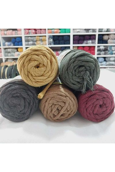 HOBİ Mixed Color Screening Macrome Thread 3 - 5 - 4 Pcs