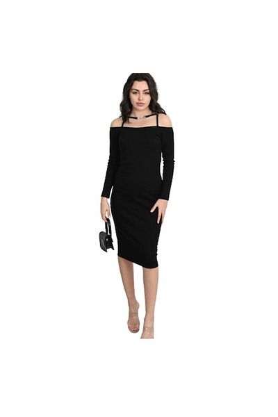 ADROM - Dress, Collection, Casual, Off Shoulder, Black