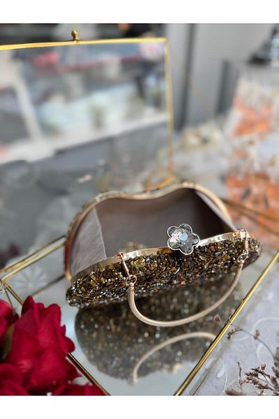 Blacktavern Copy - Sparkling Evening Dress Bag with Large Stones