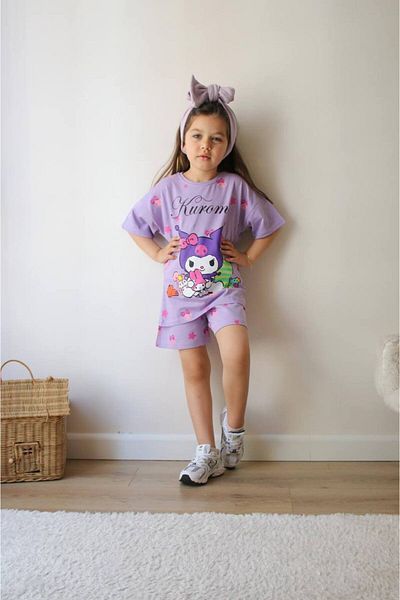 Skygo Girls-Boys Shorts T-Shirt Set 100% Organic Cotton Full Fit 3-10 Years