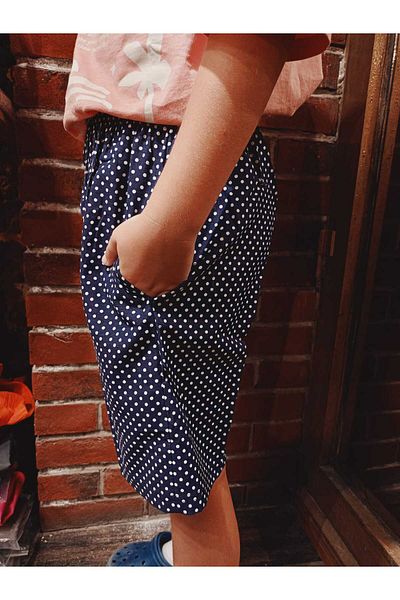 Terry Poplin Children's Shorts with Pockets