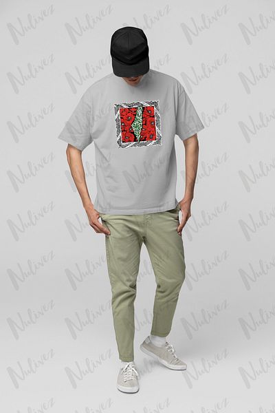 Nulivez Palestine Design Printed High Quality Compact Unisex Oversize T-Shirt