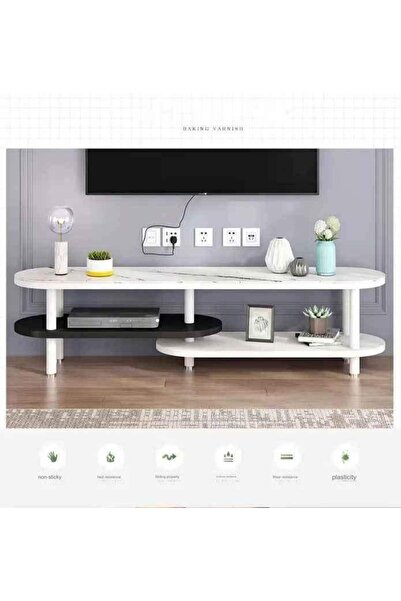 Generic Double Layer Storage Console Table, Modern Simplicity TV Cabinet, Multifunction Wall Console Table