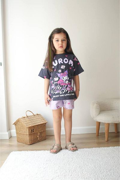 Skygo Girls-Boys Shorts T-Shirt Set 100% Organic Cotton Full Fit 3-10 Years