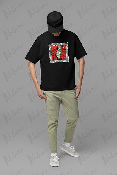 Nulivez Palestine Design Printed High Quality Compact Unisex Oversize T-Shirt