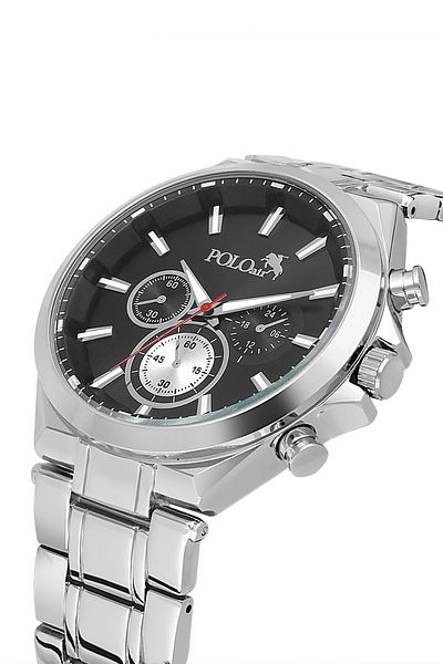 Polo Air Sport Case Men's Watch Silver Black Color Pl-0996E3X