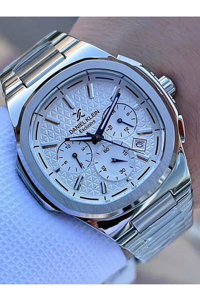 Daniel Klein Steel Cord Chronometer Dial Design 3 Atm Water Resistant Men Wristwatch 14082.1