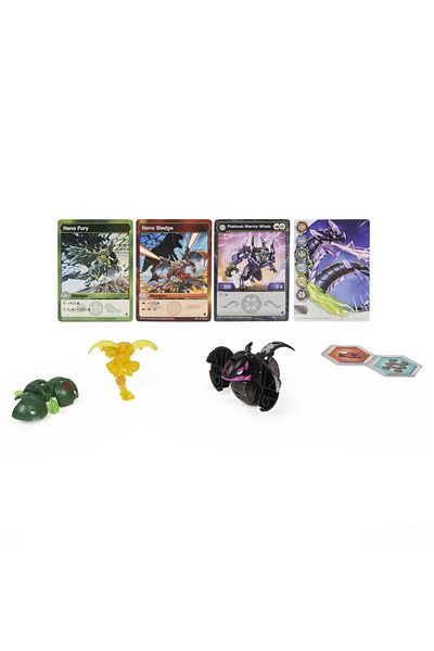 Bakugan Mechtanium Surge BAKUGAN PLATINUM POWERUP S4 WARRIOR WHALE NANO FURY AND NANO SLEDGE