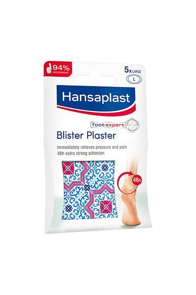 Hansaplast ضمادة البثور الكبيرة 5 قطع لتخفيف فوري وحماية من بثور القدم المؤلمة