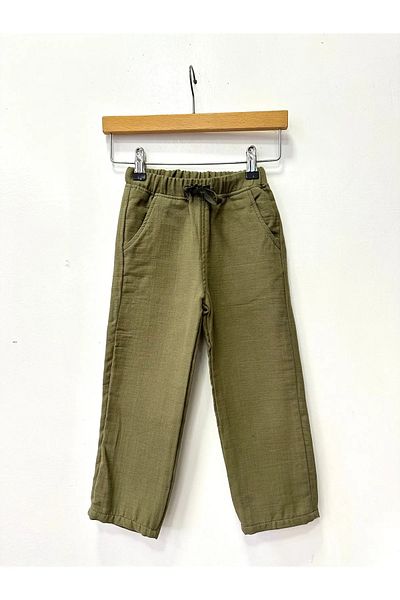 rois Baby Unisex Muslin Khaki Pants