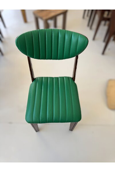 Store Ahşap masif panel suni süet deri mutfak ve balkon sandalyesi