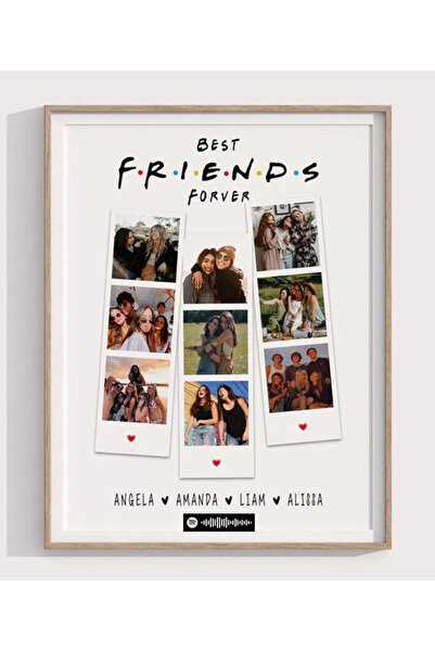 POSTER Kişiye Özel Arkadaşlık Posteri /Mezuniyet /Favori Şarkınız ve Foto ile Tasarlanmış çerçevesiz Poster