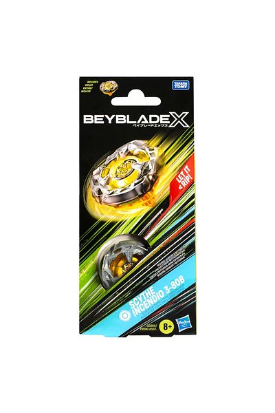 Hasbro BEYBLADE X LET IT RIP SPIRAL SCYTHE INCENDIO 3-80B