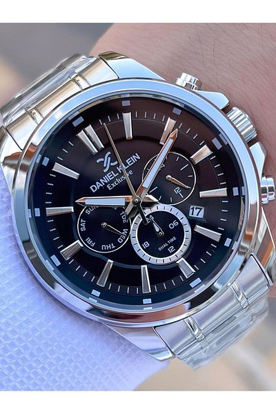 Daniel Klein Steel Cord Chronometer Dial Design 3 Atm Water Resistant Men Wristwatch 13524.2