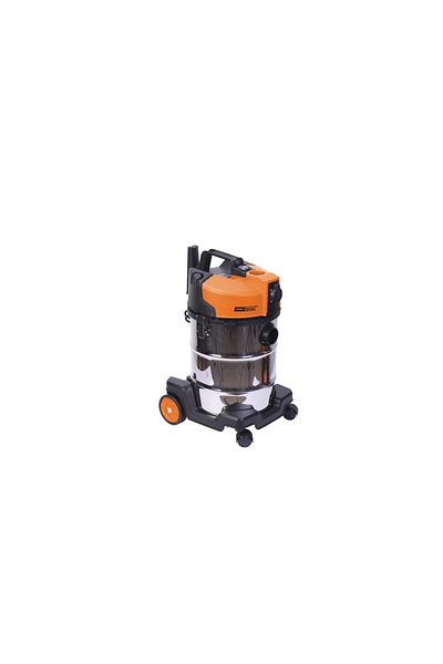 VILLAGER Construction Vacuum Cleaner VILLYVAC VVC 30 DWS, 1200 W, 30 L, Stainless Steel