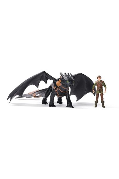 SPIN MASTERR HOW TO TRAIN YOUR DRAGON TOOTHLESS DRAGON SET AND HICCUP VIKING FIGURE