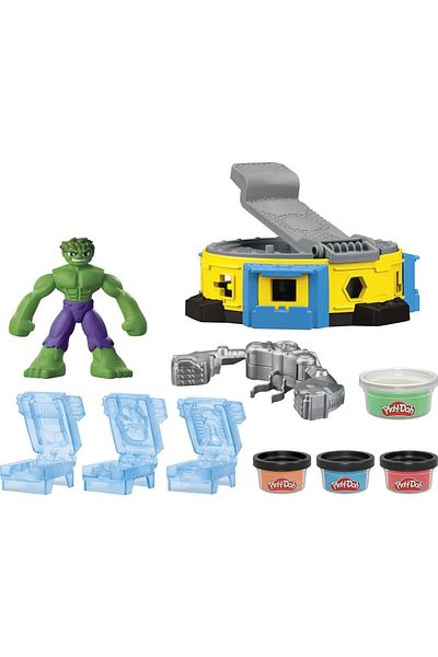 Hasbro PLAY DOH MARVEL HULK SET HIT AND CRUSH