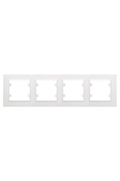 storeks White 4-piece frame - compatible frame for socket and switch