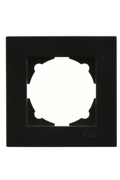 LiderGlobal Eqona metallic black single frame - compatible frame for socket and switch