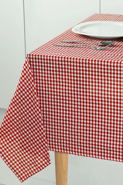 Cardea Home Collection Small Square Pattern Gingham Tablecloth, Table Cloth, Picnic Mat