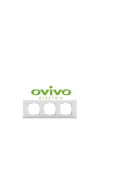 LiderGlobal White triple frame grano - compatible frame for socket and switch
